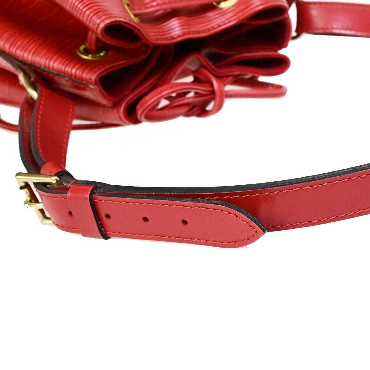 Louis Vuitton Noe Red Leather Shoulder Bag