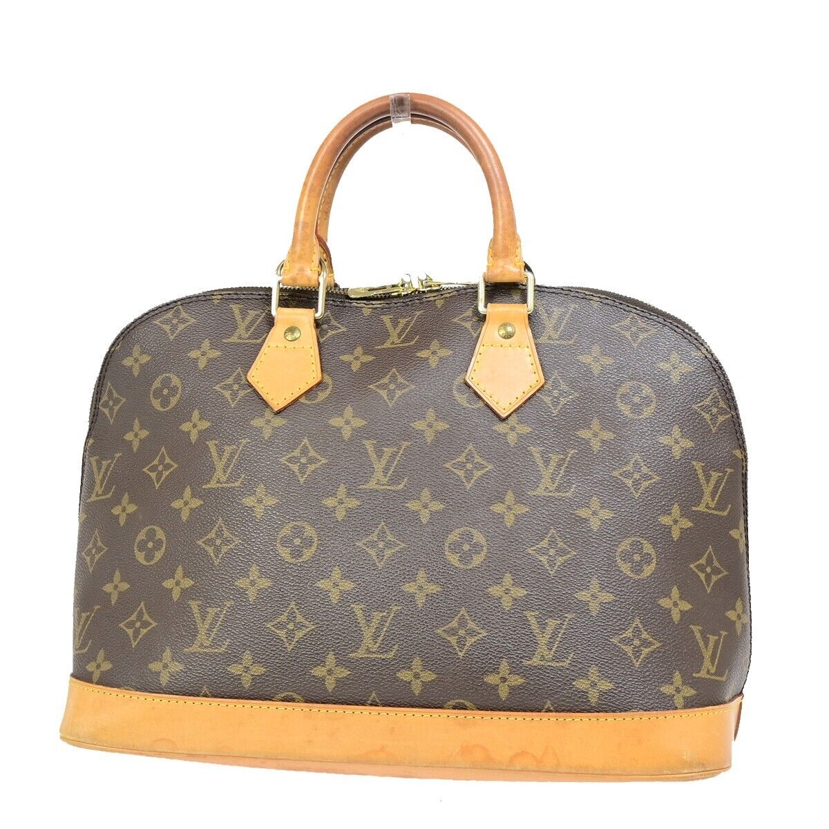 Louis Vuitton Alma Brown Canvas Hand Bag