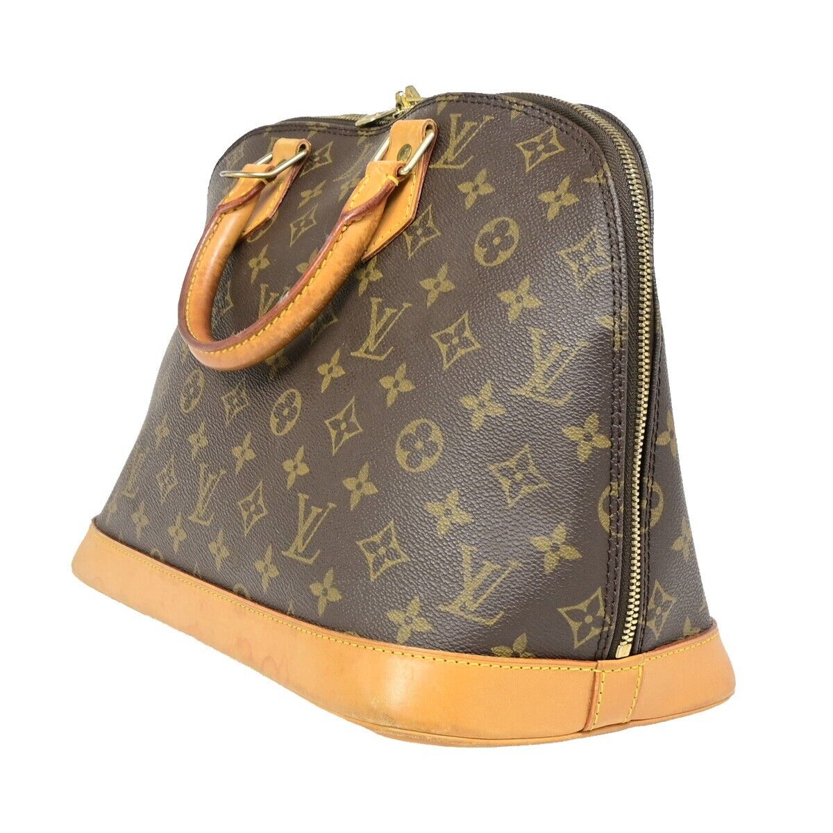 Louis Vuitton Alma Brown Canvas Hand Bag