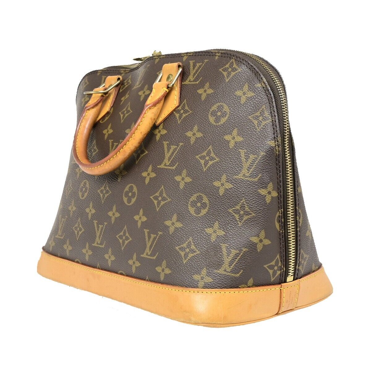 Louis Vuitton Alma Brown Canvas Hand Bag