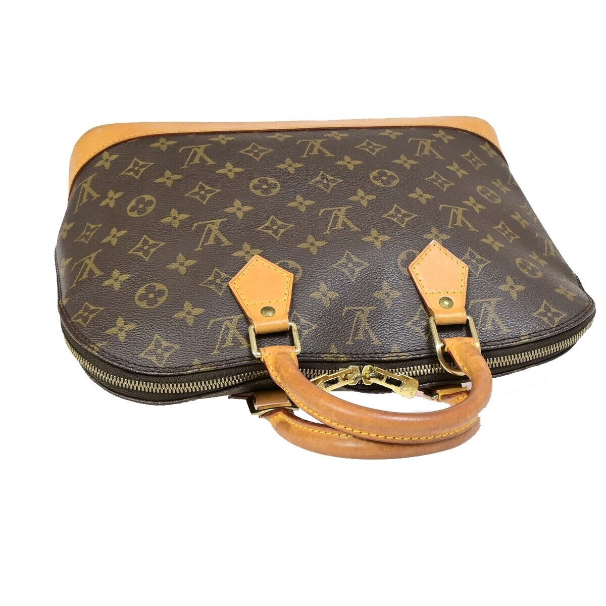 Louis Vuitton Alma Brown Canvas Hand Bag