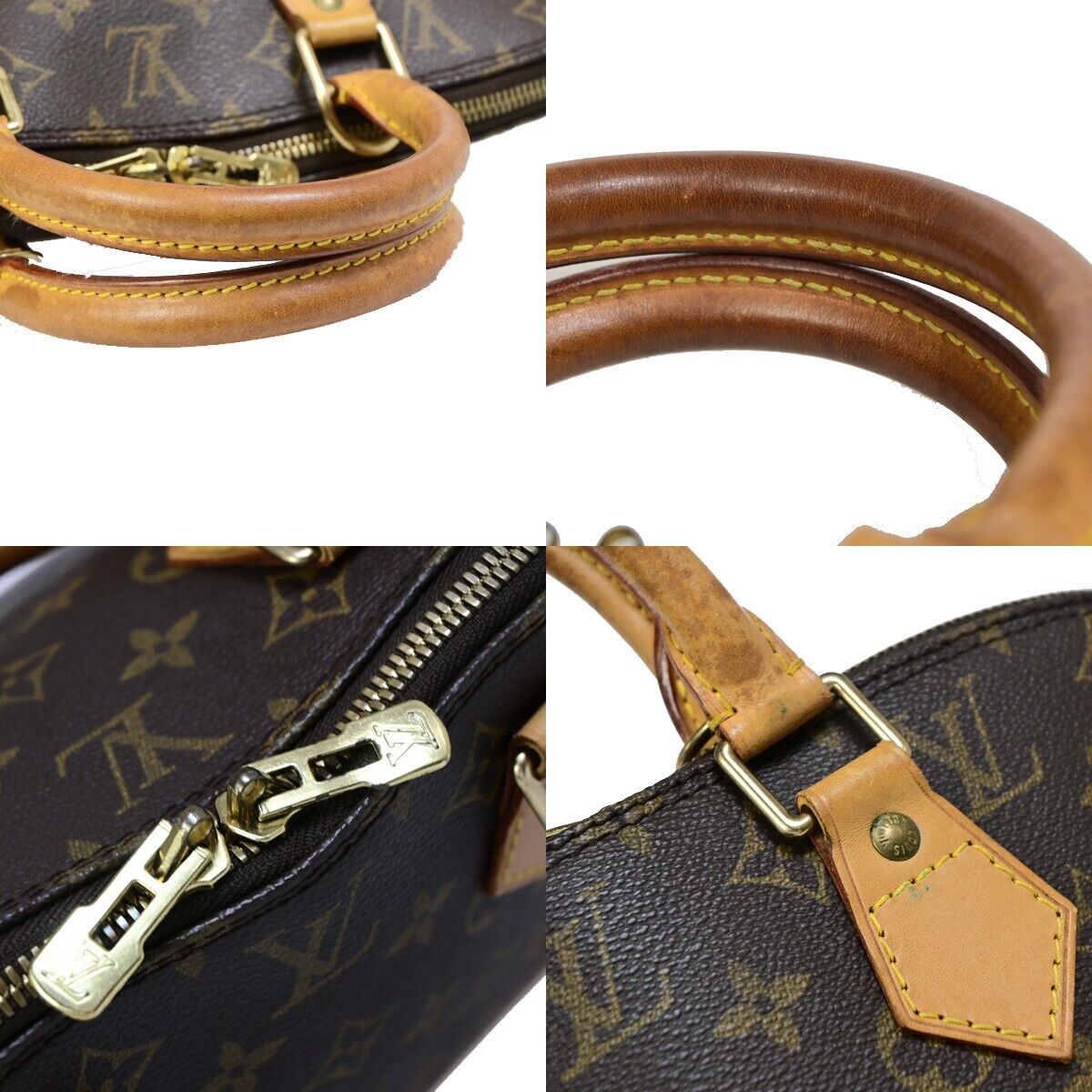 Louis Vuitton Alma Brown Canvas Hand Bag