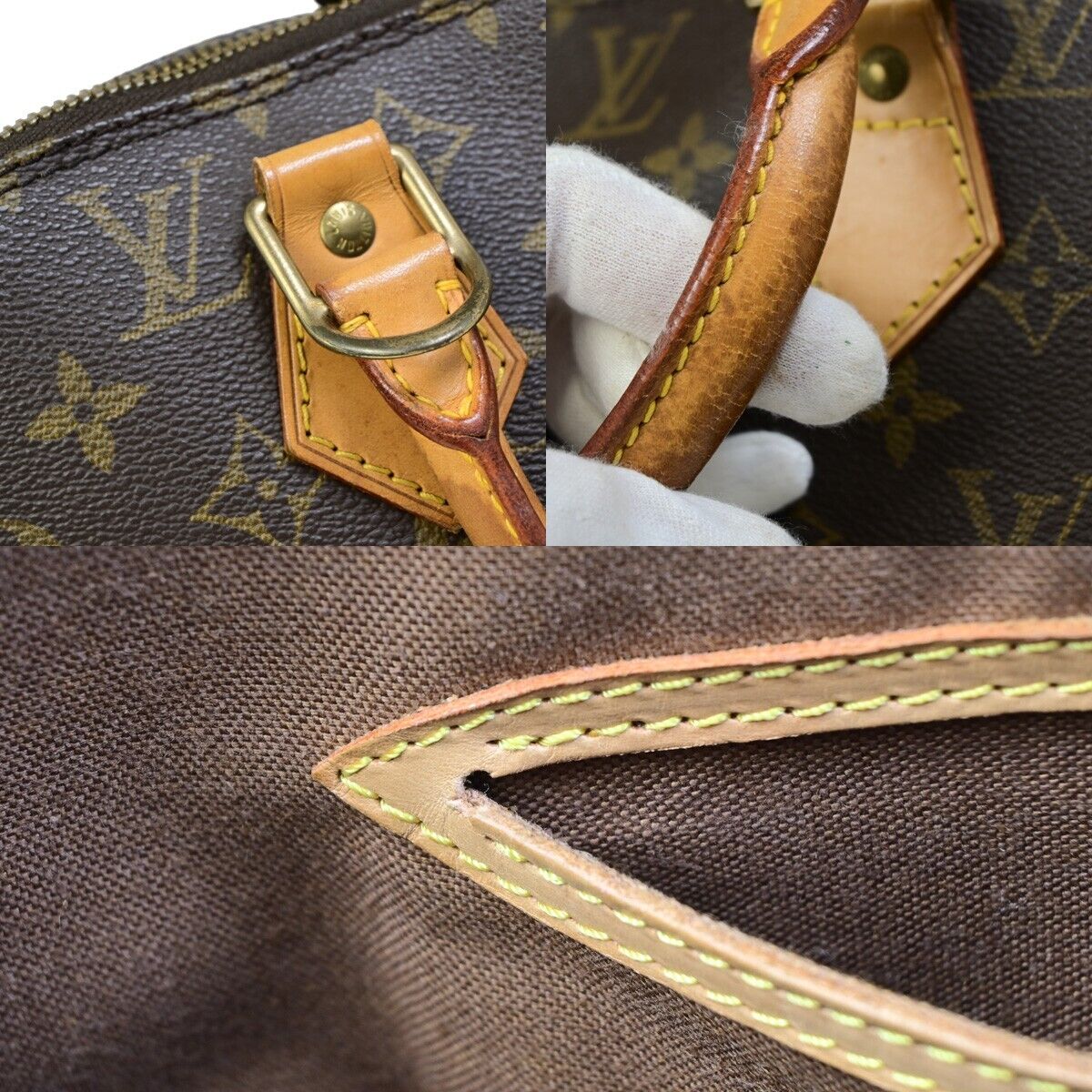 Louis Vuitton Alma Brown Canvas Hand Bag