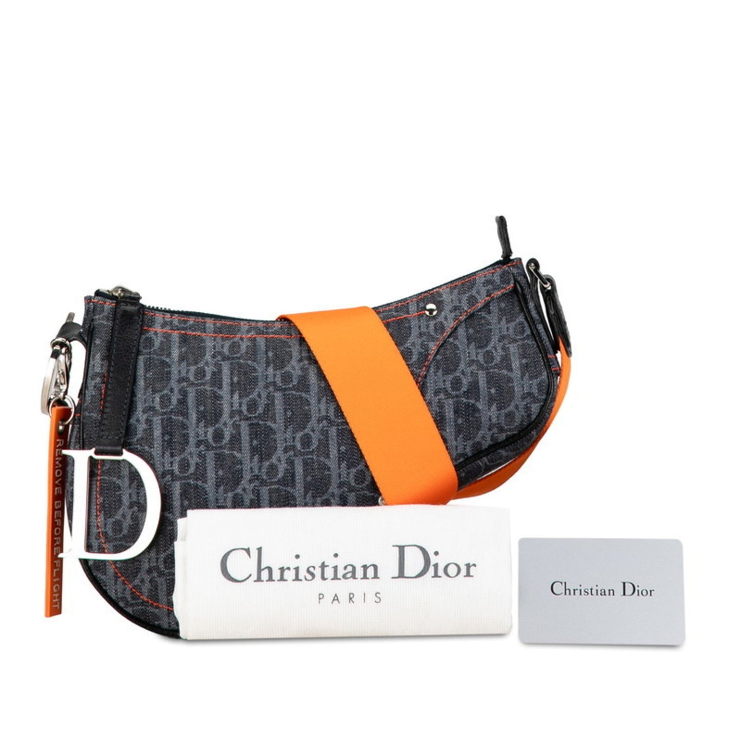 Dior Saddle Navy Canvas Shoulder Bag