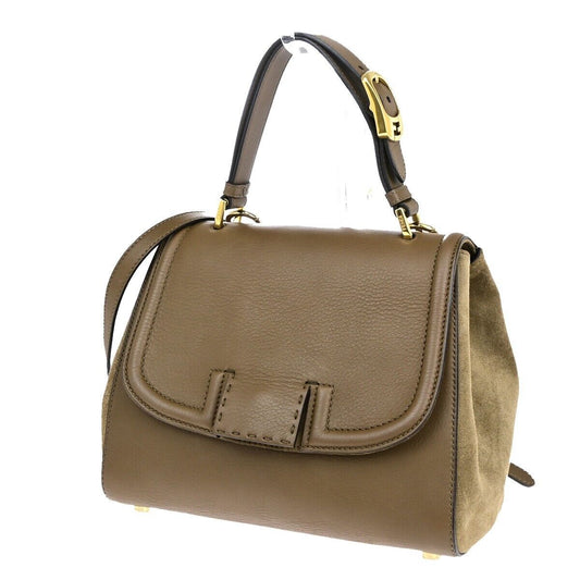 Fendi Silvana Brown Leather Hand Bag