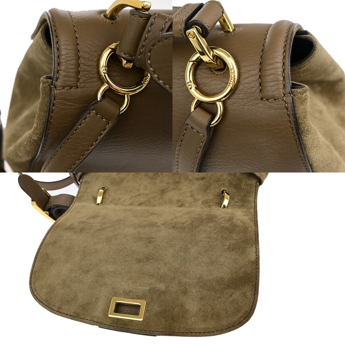 Fendi Silvana Brown Leather Hand Bag