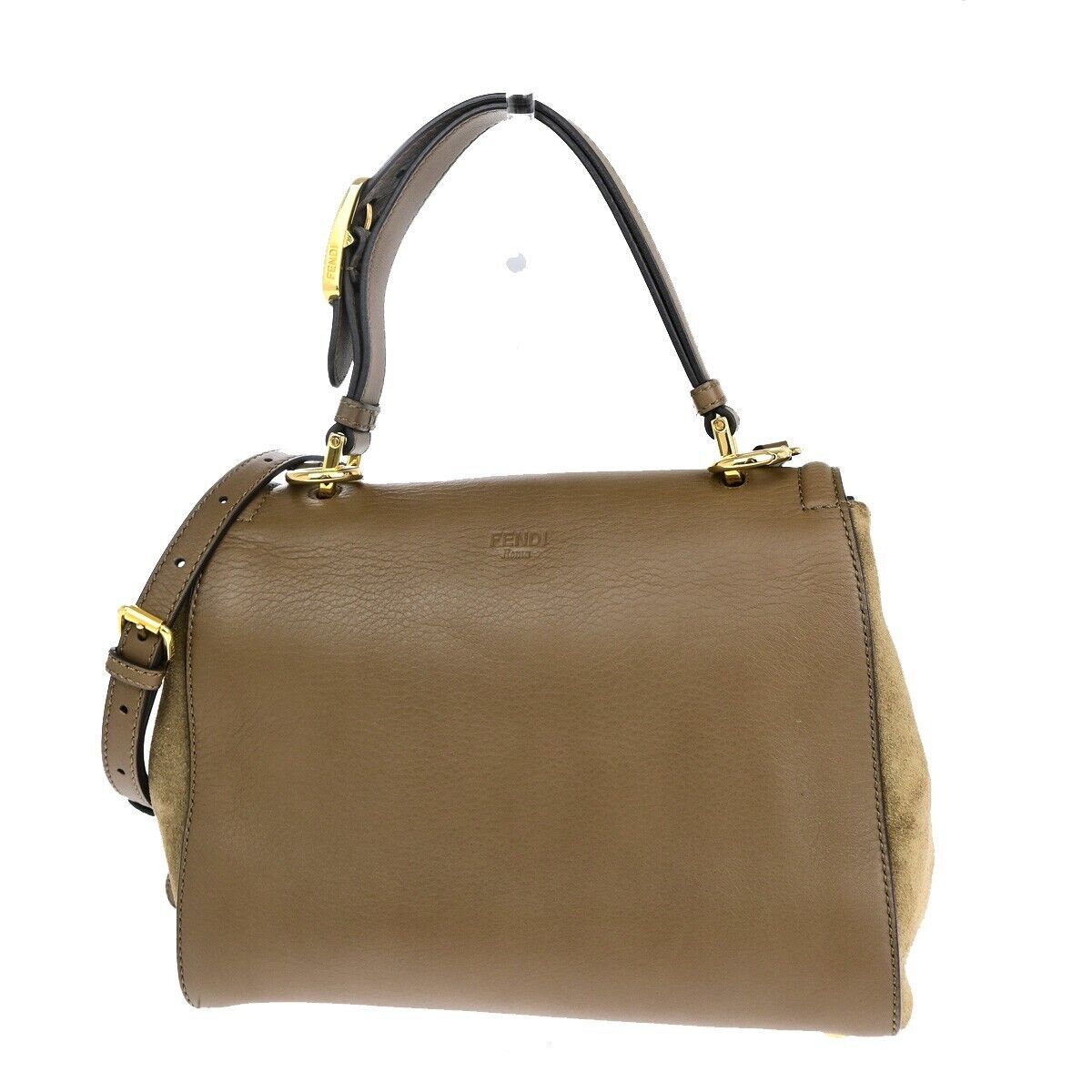 Fendi Silvana Brown Leather Hand Bag