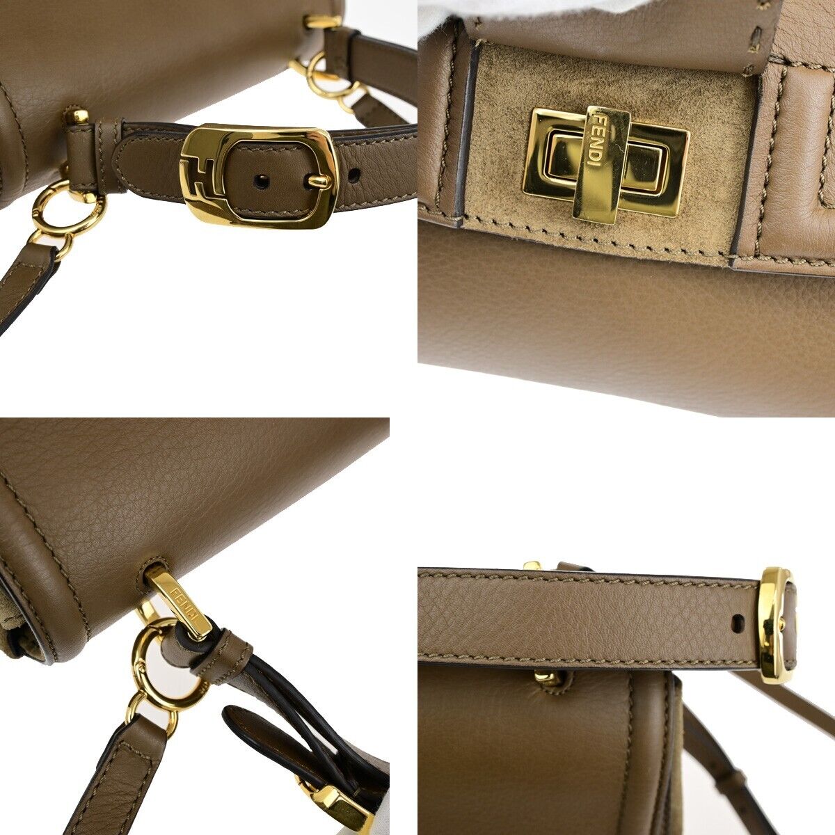 Fendi Silvana Brown Leather Hand Bag