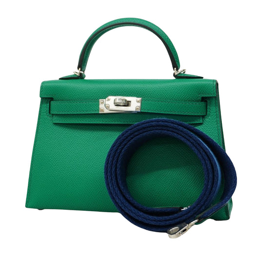 Hermès Kelly Green Leather Hand Bag