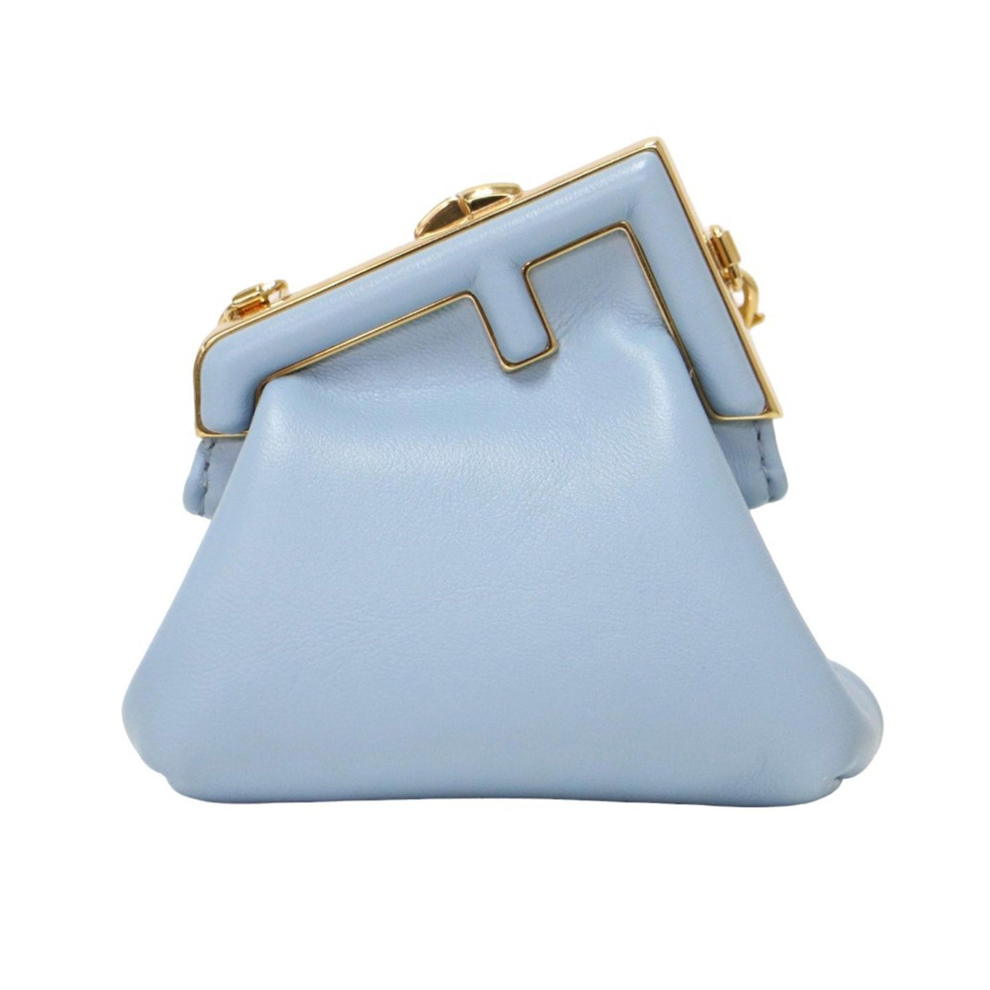 Fendi First Blue Leather Clutch Bag