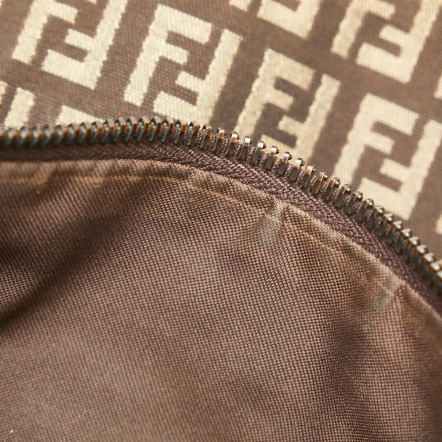 Fendi Zucchino Brown Canvas Tote Bag