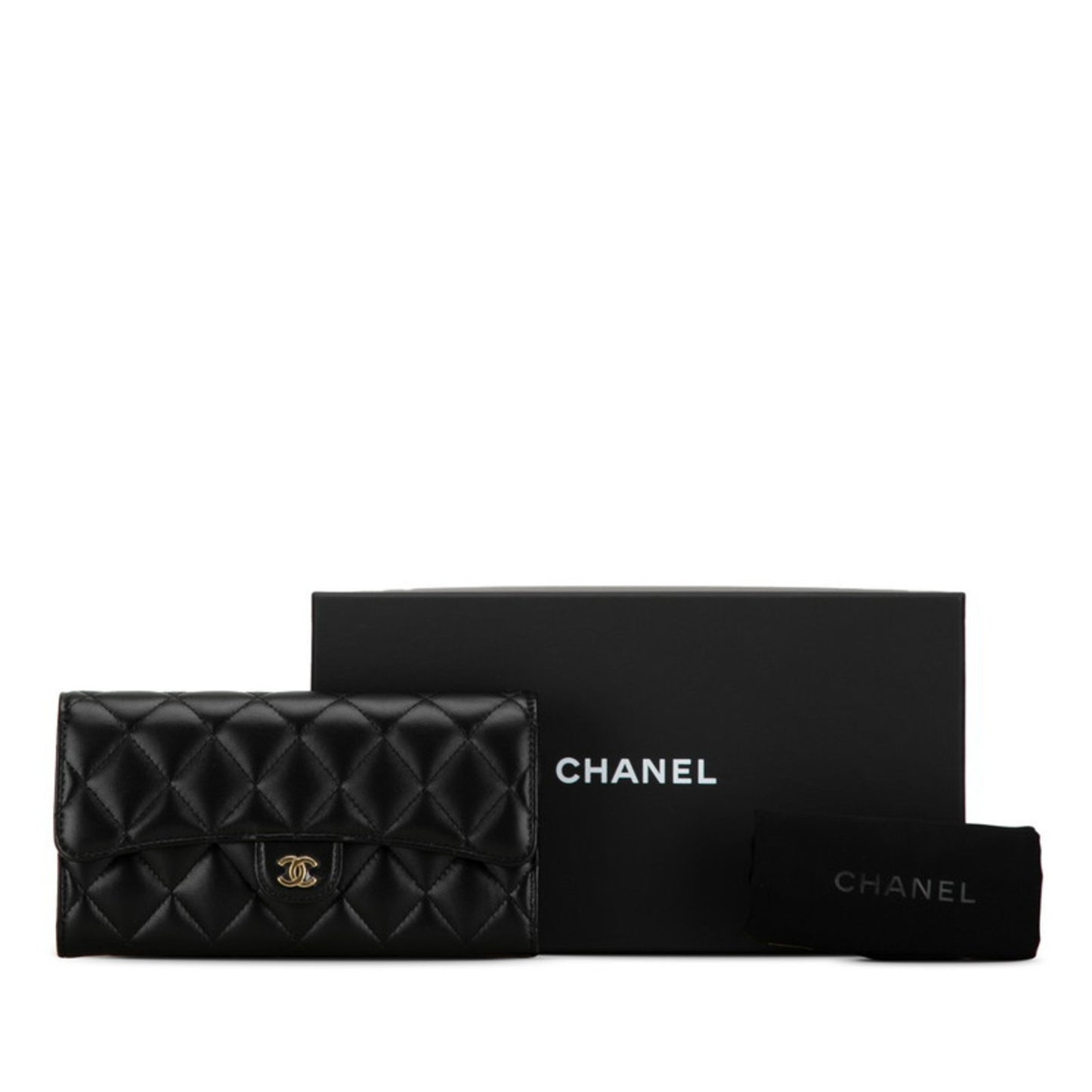 Chanel Timeless Black Leather Wallet Accessories