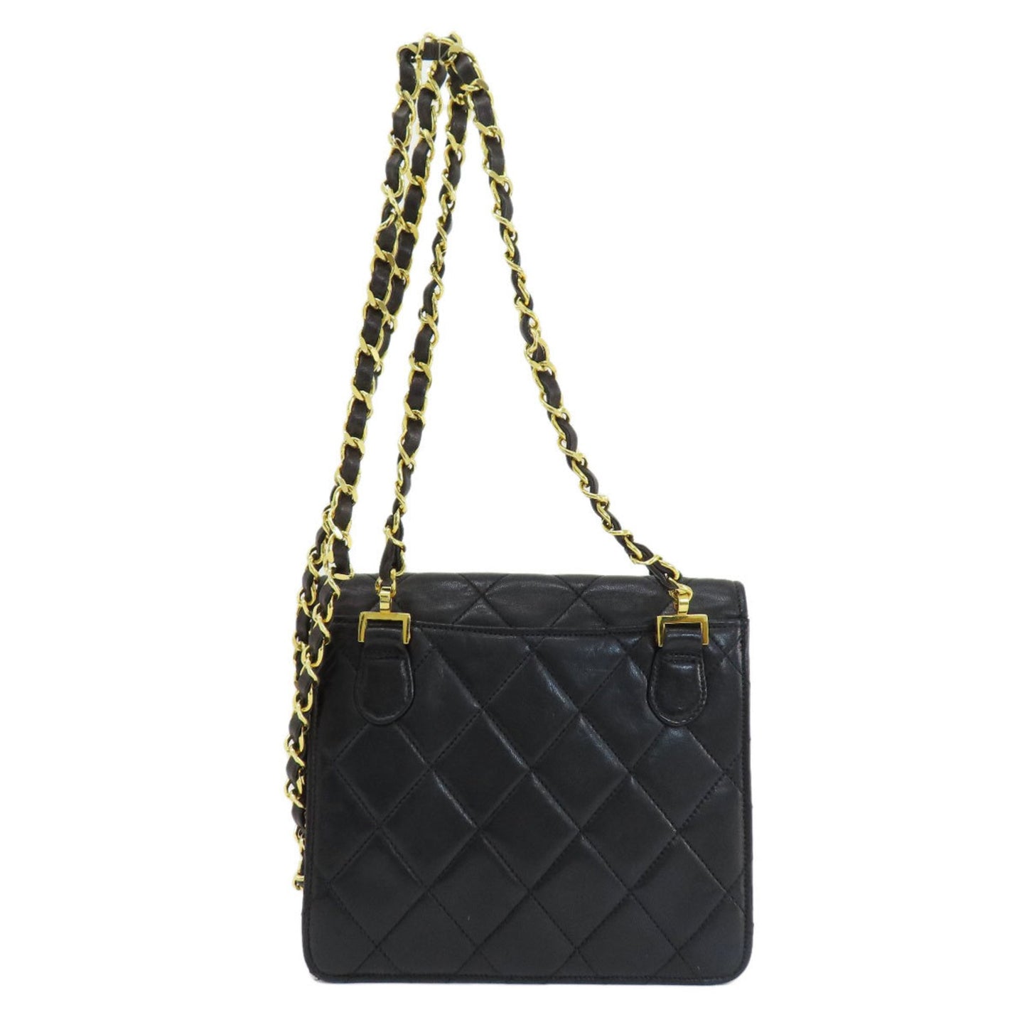 Chanel Coco Mark Black Leather Shoulder Bag