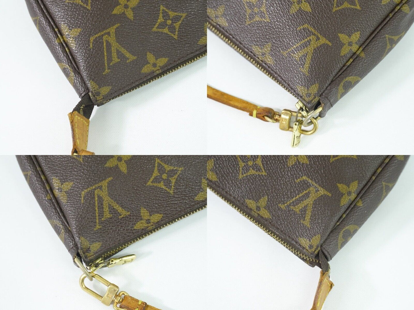 Louis Vuitton Pochette accessoires Brown Canvas Clutch Bag