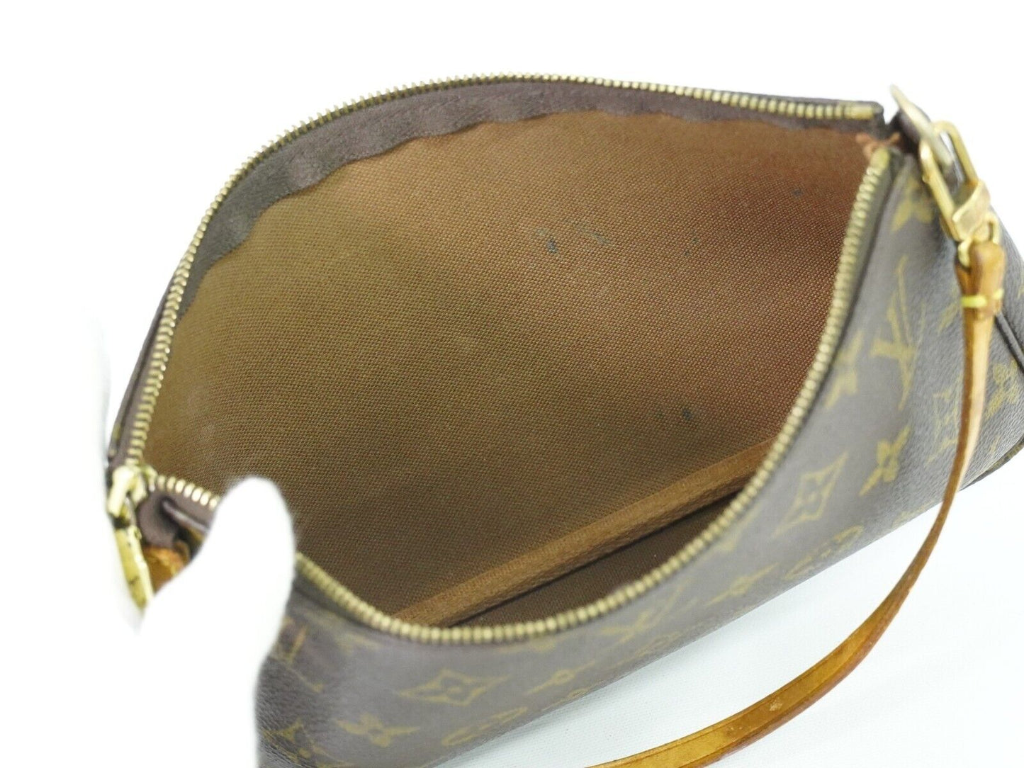 Louis Vuitton Pochette accessoires Brown Canvas Clutch Bag