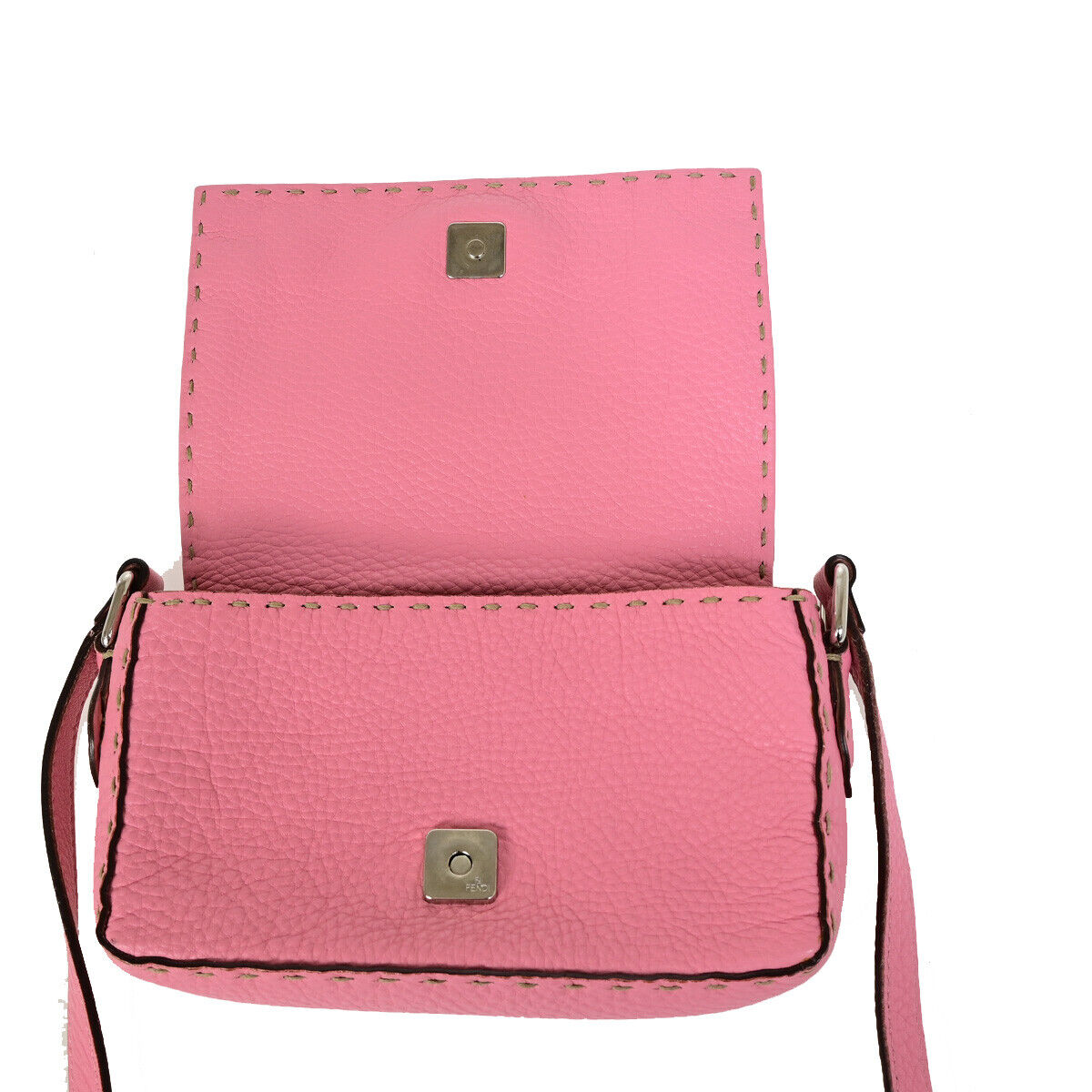 Fendi Selleria Pink Leather Shoulder Bag