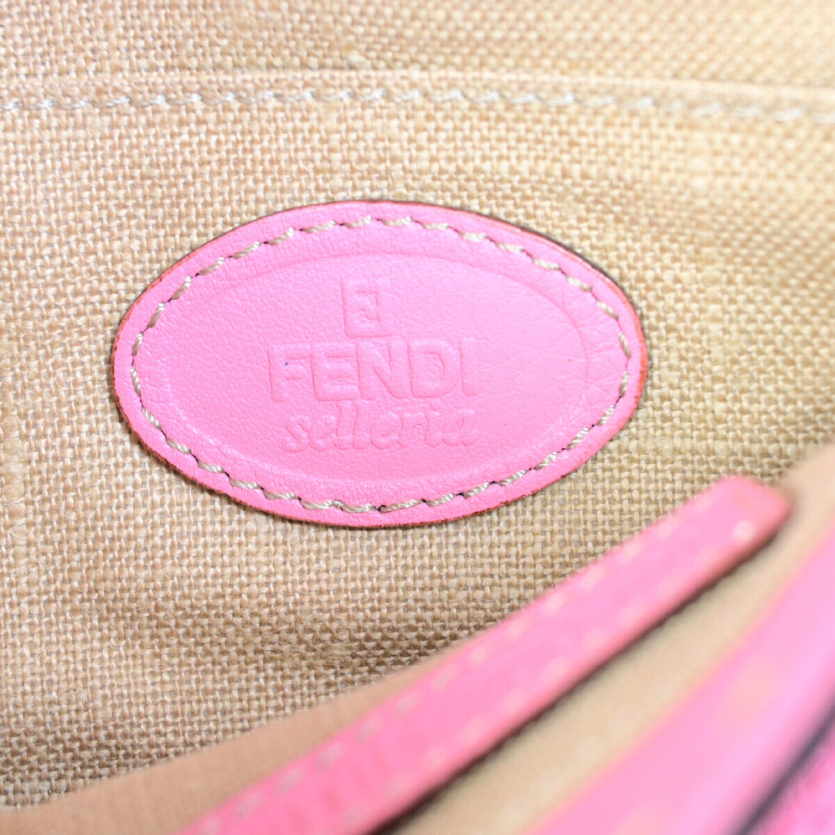 Fendi Selleria Pink Leather Shoulder Bag