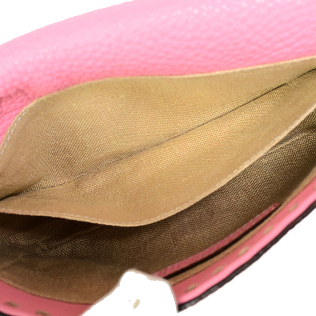 Fendi Selleria Pink Leather Shoulder Bag