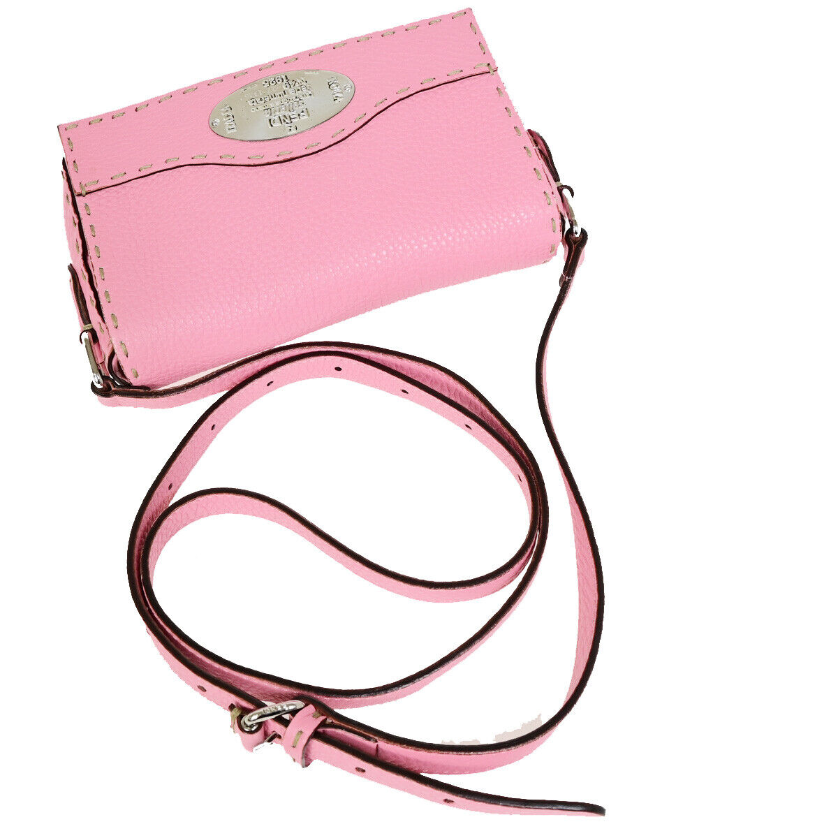 Fendi Selleria Pink Leather Shoulder Bag