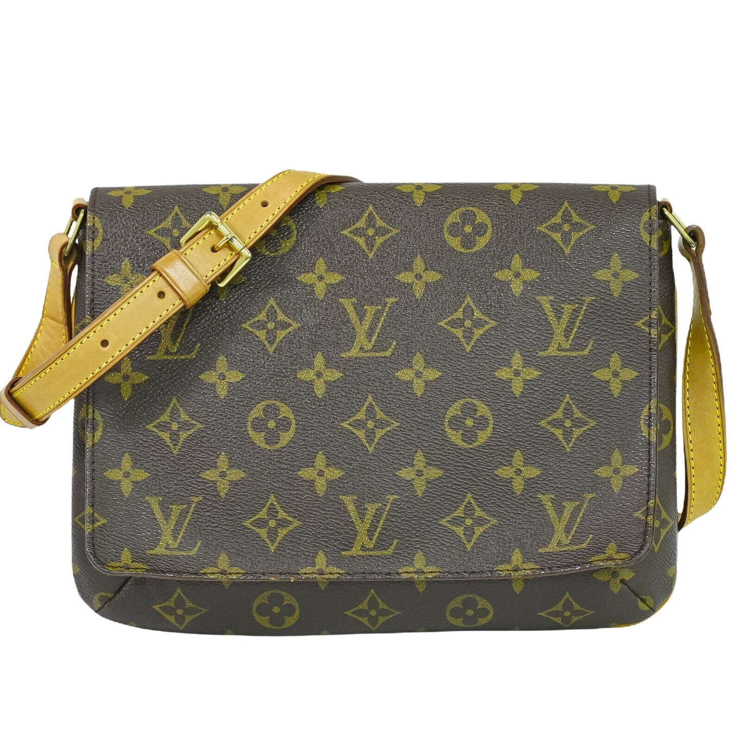 Louis Vuitton Musette Tango Brown Canvas Shoulder Bag