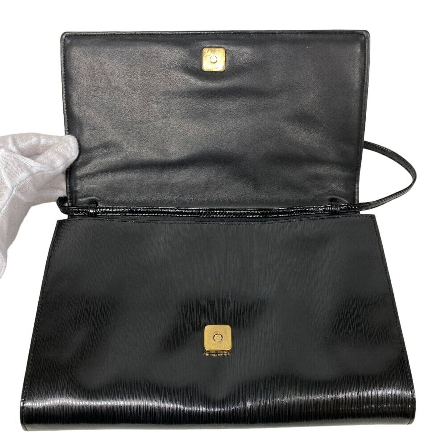 Fendi Black Leather Shoulder Bag