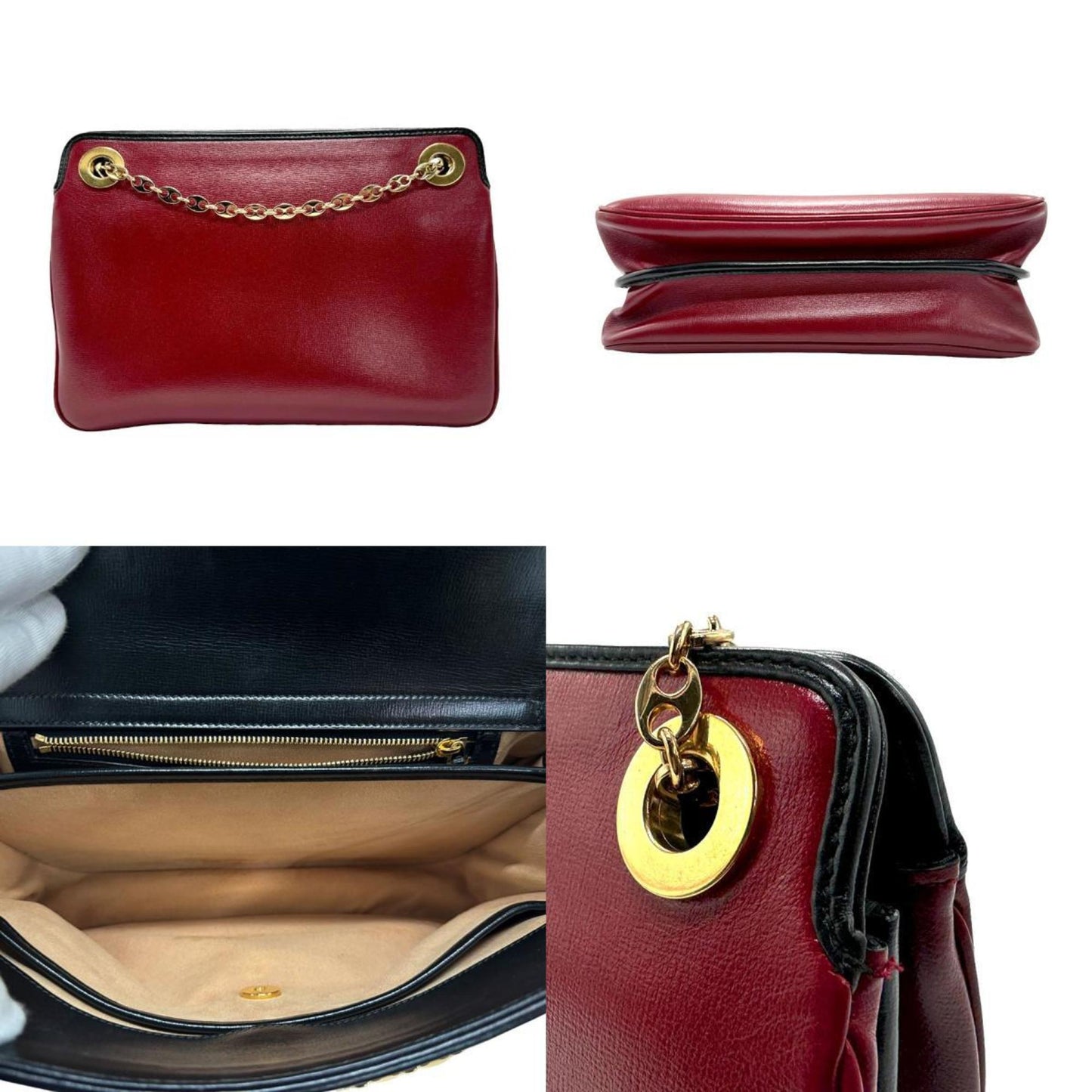 Gucci Marina Red Leather Shoulder Bag