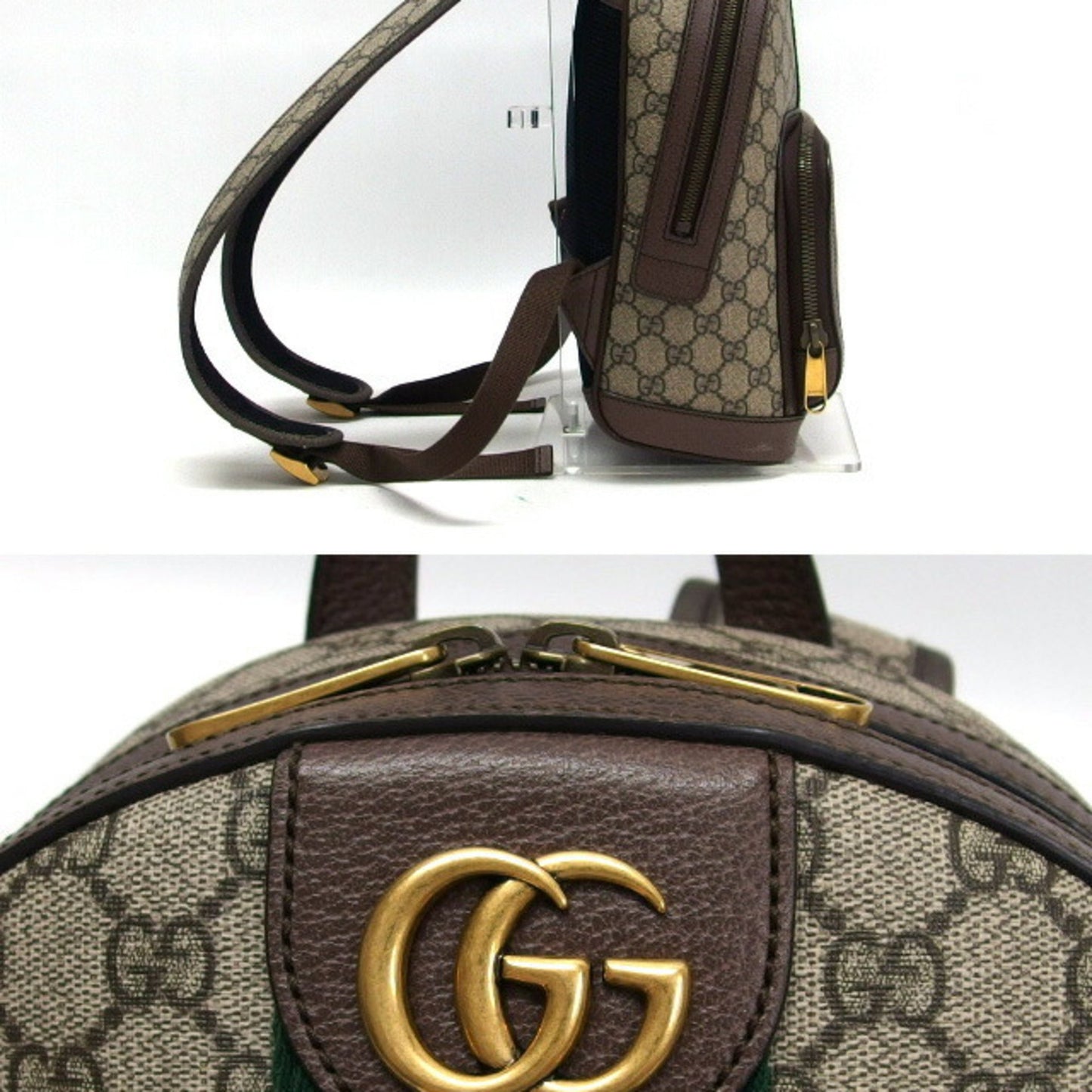 Gucci Ophidia Beige Canvas Backpack Bag