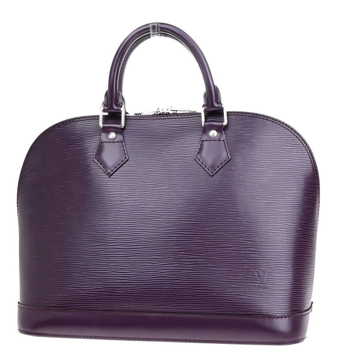 Louis Vuitton Alma Purple Leather Hand Bag