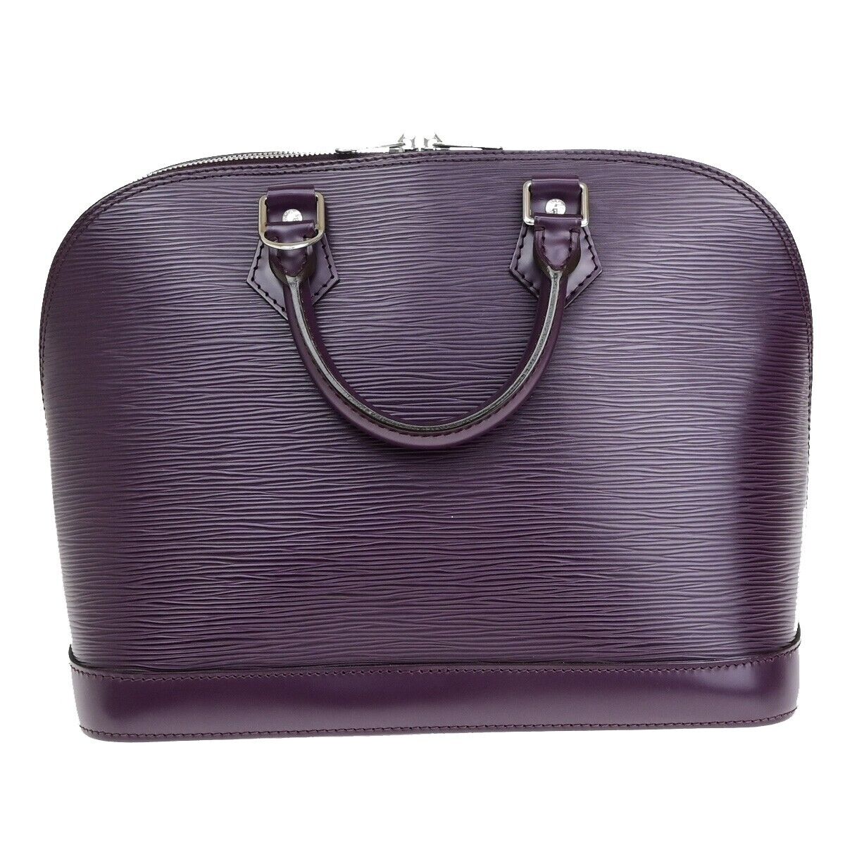 Louis Vuitton Alma Purple Leather Hand Bag