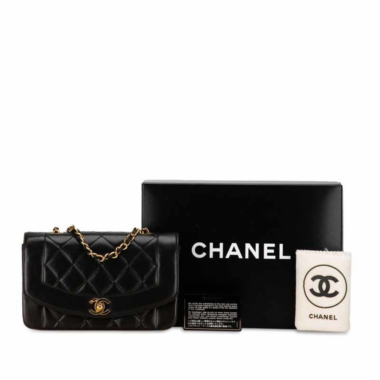 Chanel Diana Black Leather Shoulder Bag