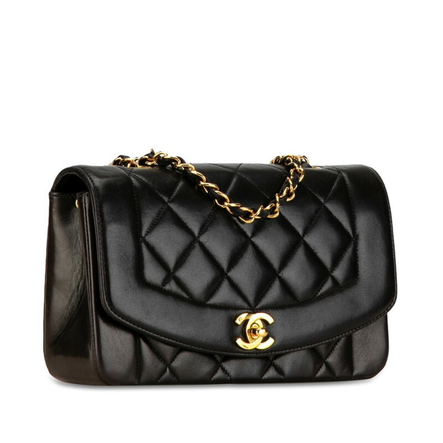 Chanel Diana Black Leather Shoulder Bag