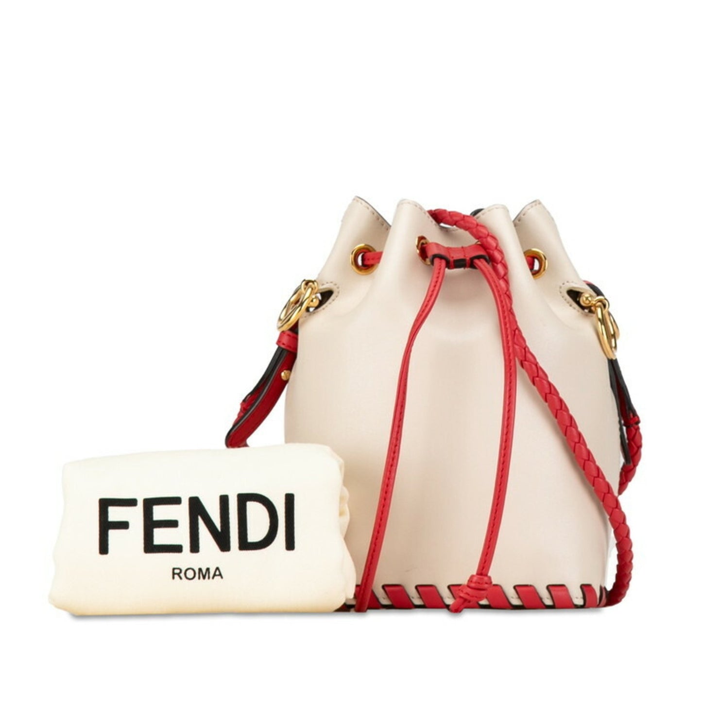 Fendi Mon Trésor Beige Leather Shoulder Bag