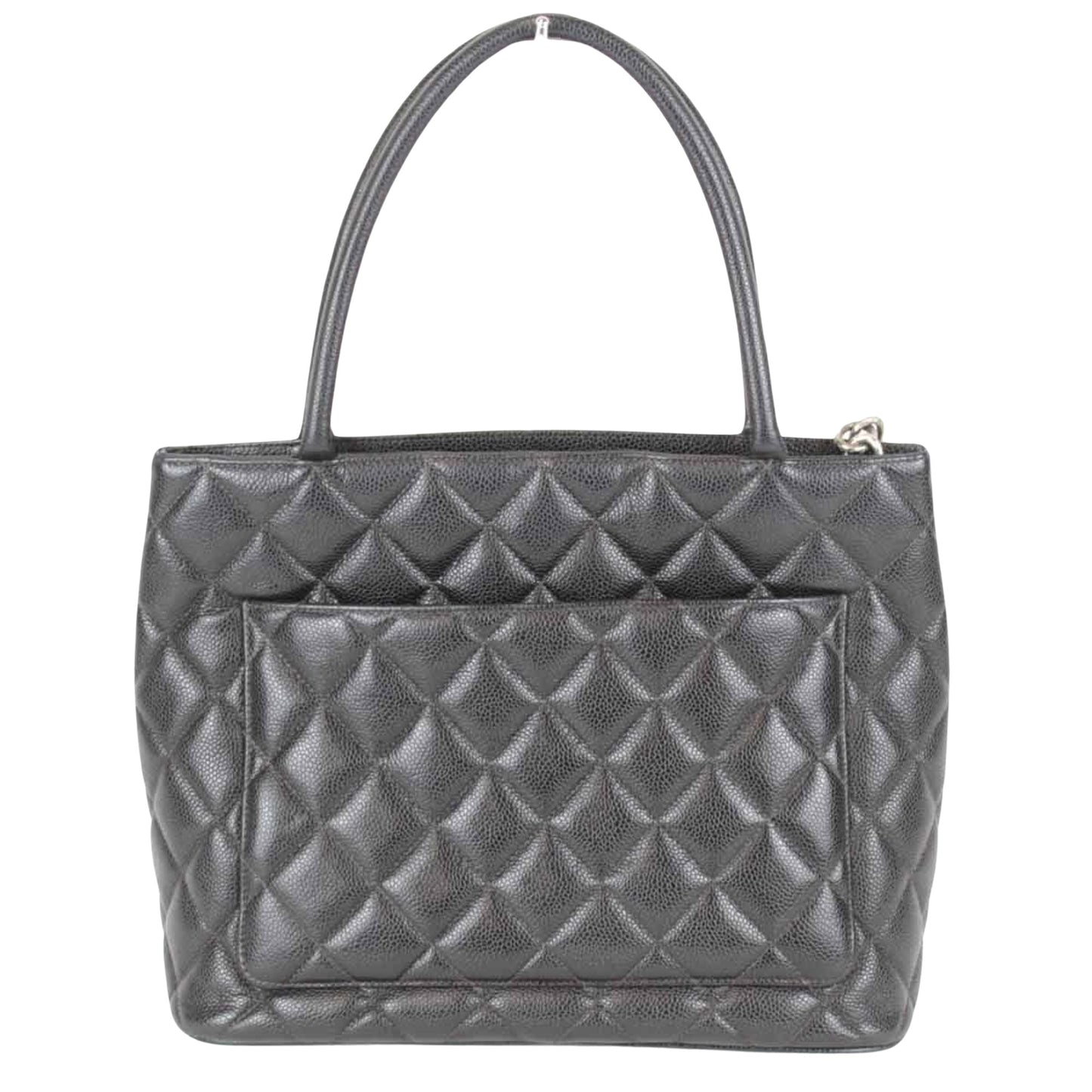 Chanel Medaillon Black Leather Tote Bag