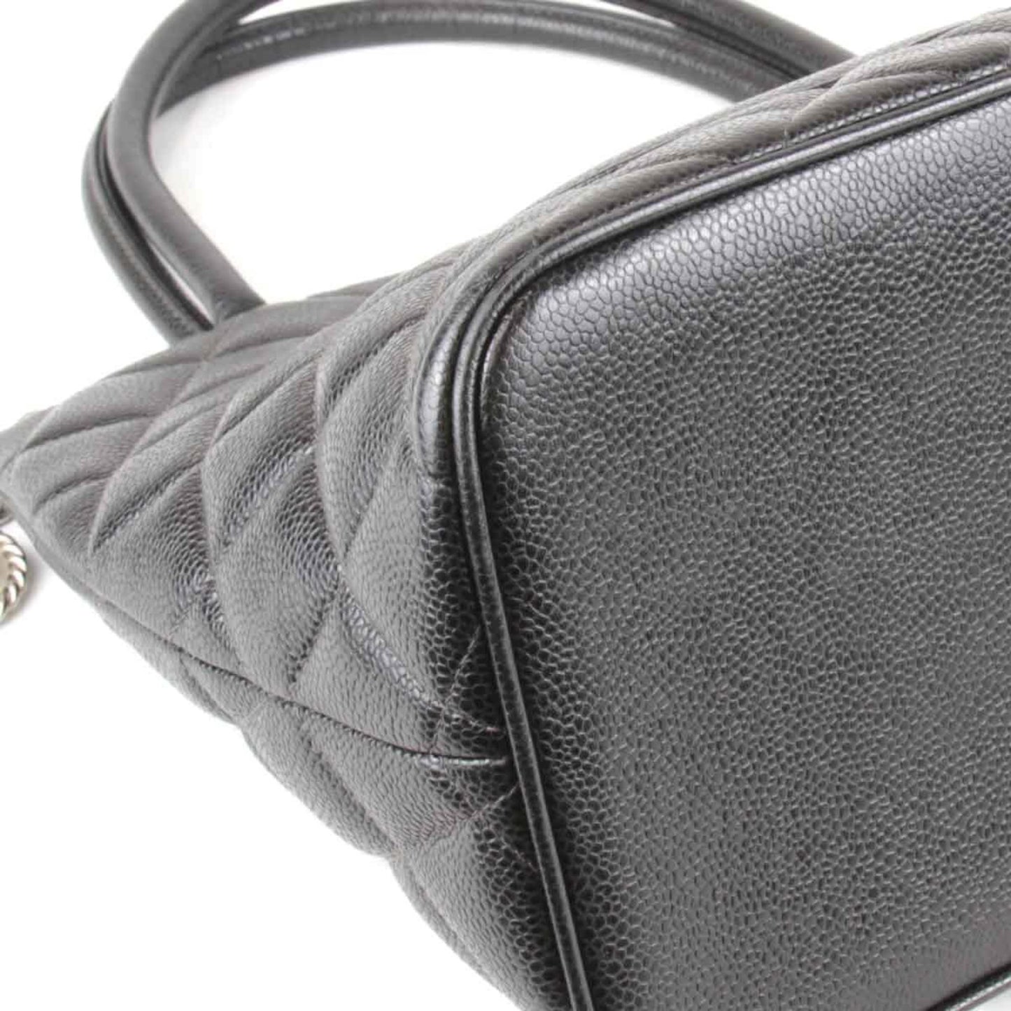 Chanel Medaillon Black Leather Tote Bag