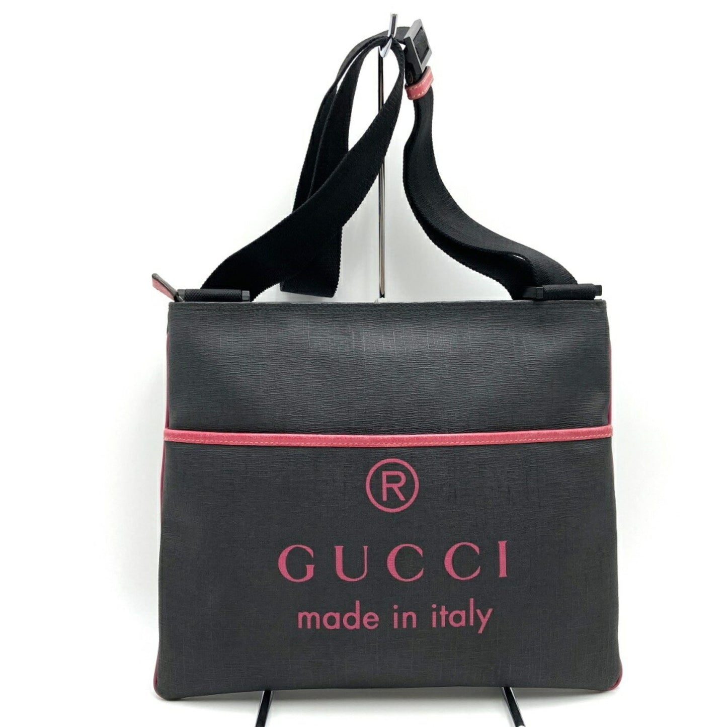 Gucci -- Black Canvas Shoulder Bag