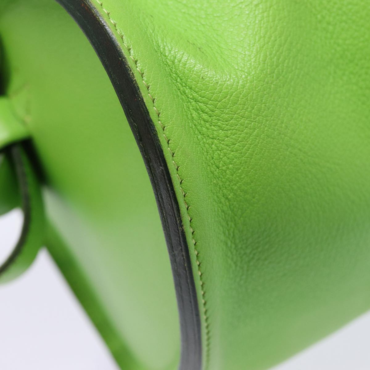 Hermès Green Leather Hand Bag