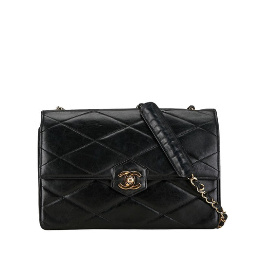 Chanel Timeless Black Leather Shoulder Bag