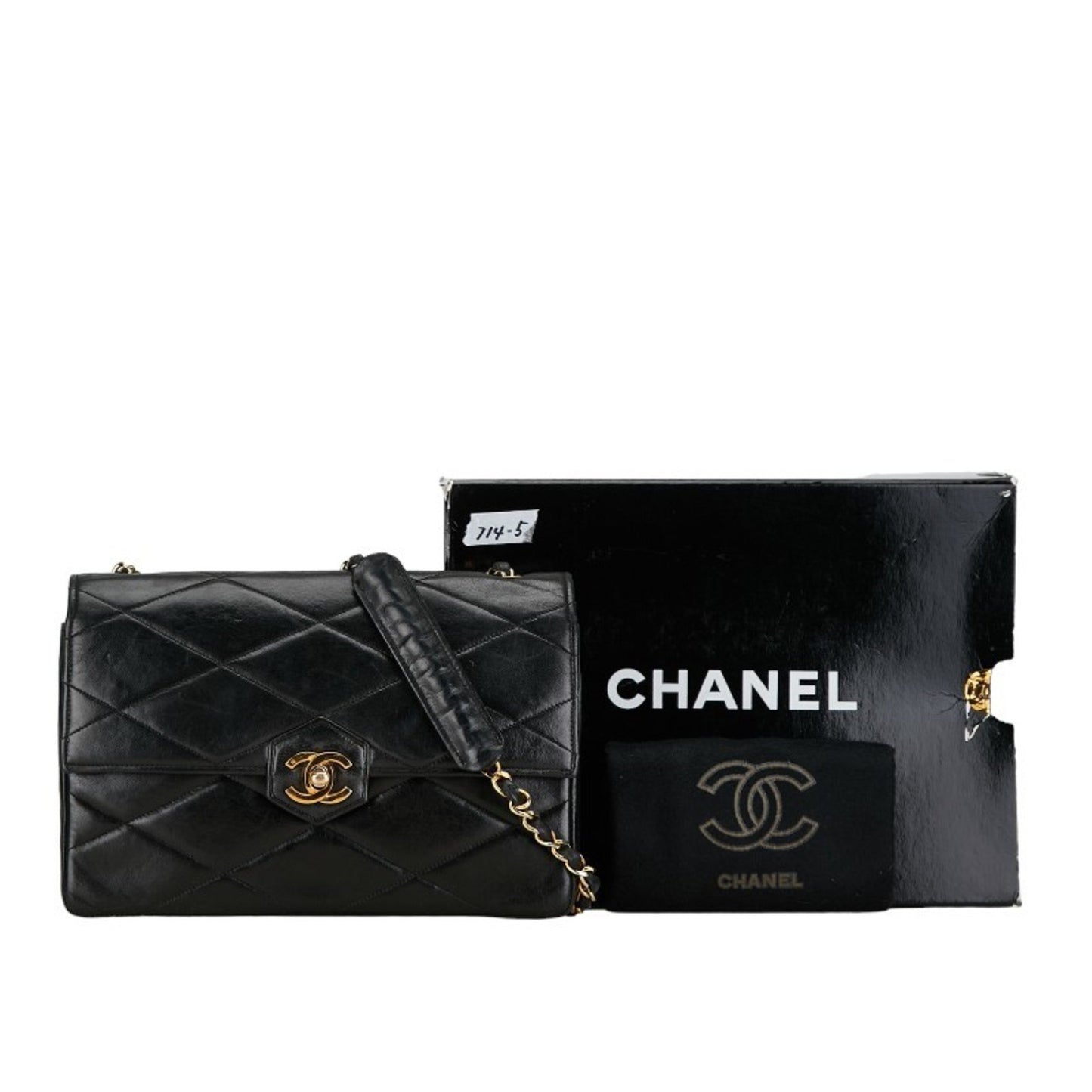 Chanel Timeless Black Leather Shoulder Bag