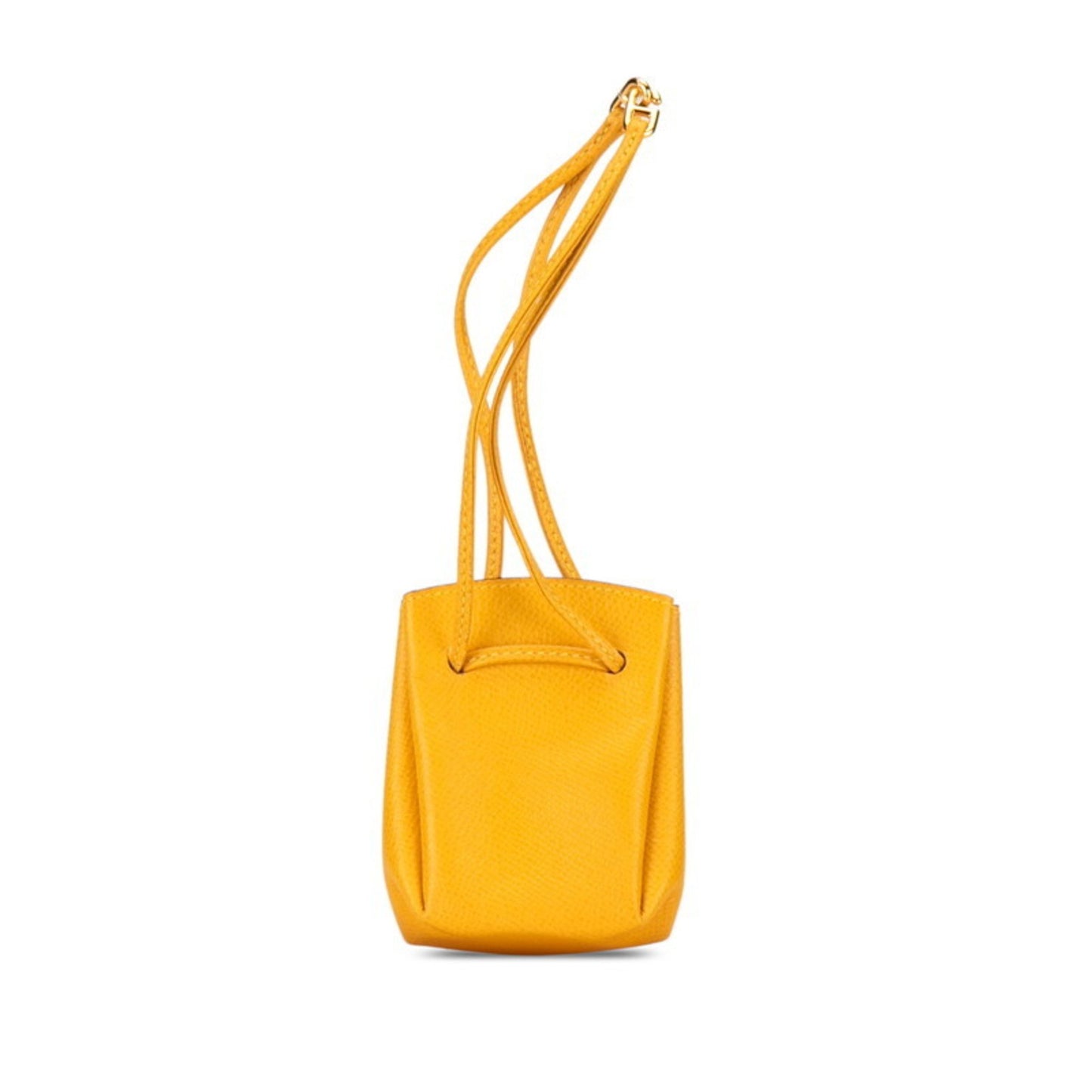 Hermès Vespa Yellow Leather Clutch Bag