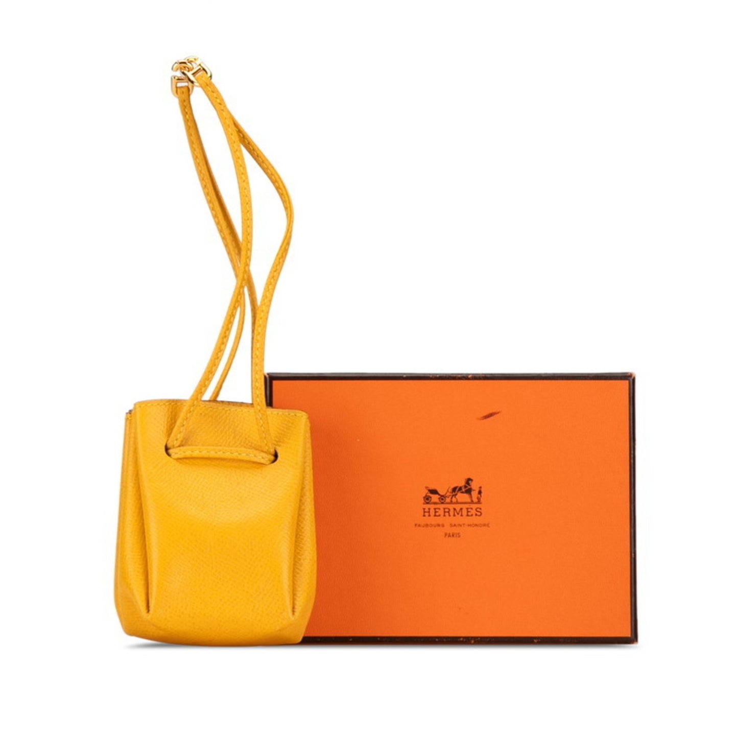 Hermès Vespa Yellow Leather Clutch Bag