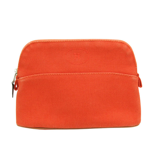 Hermès Bolide Orange Cotton Clutch Bag