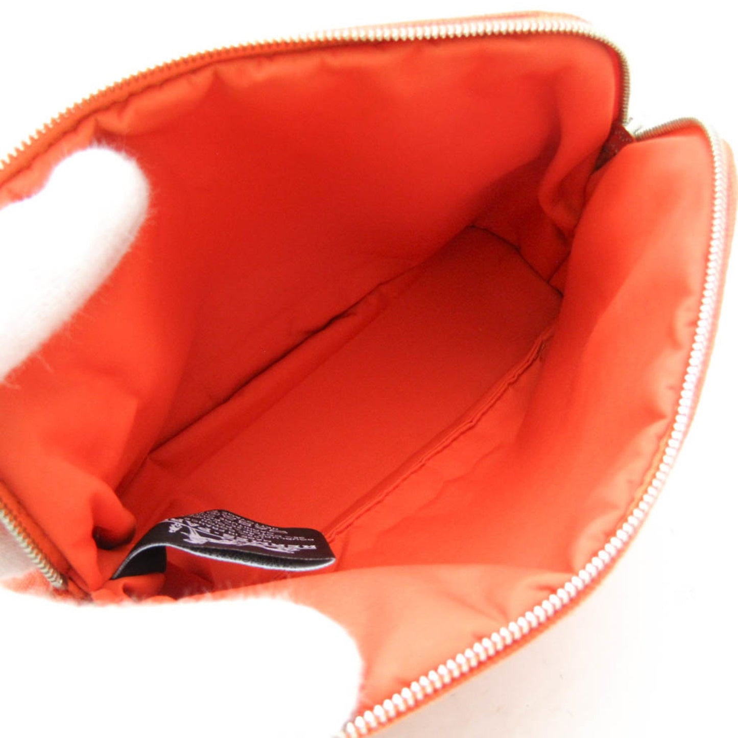 Hermès Bolide Orange Cotton Clutch Bag