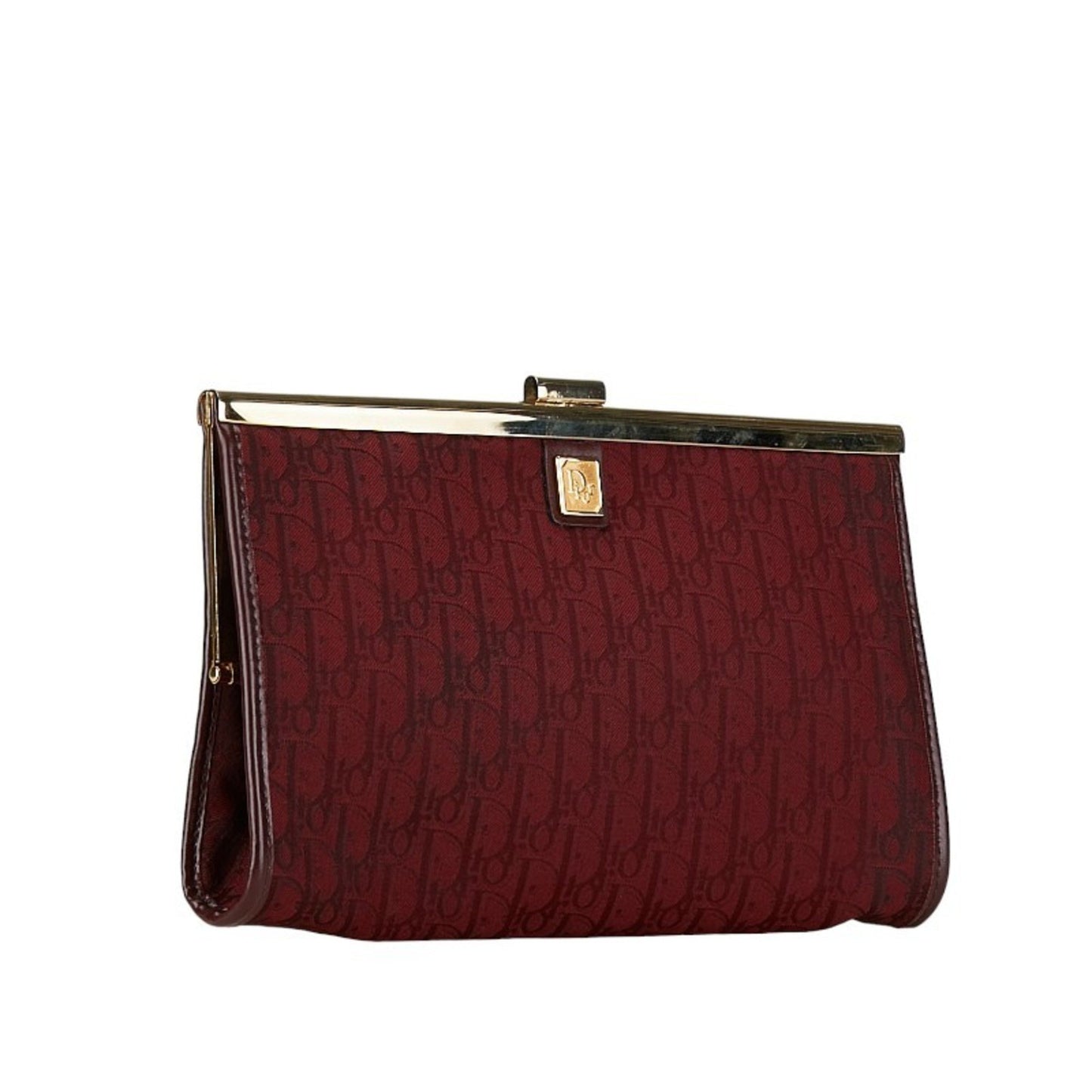 Dior Trotter Red Canvas Clutch Bag