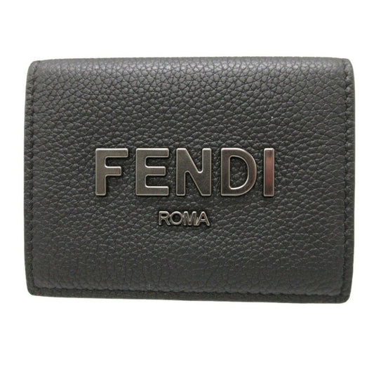 Fendi Black Leather Wallet Accessories