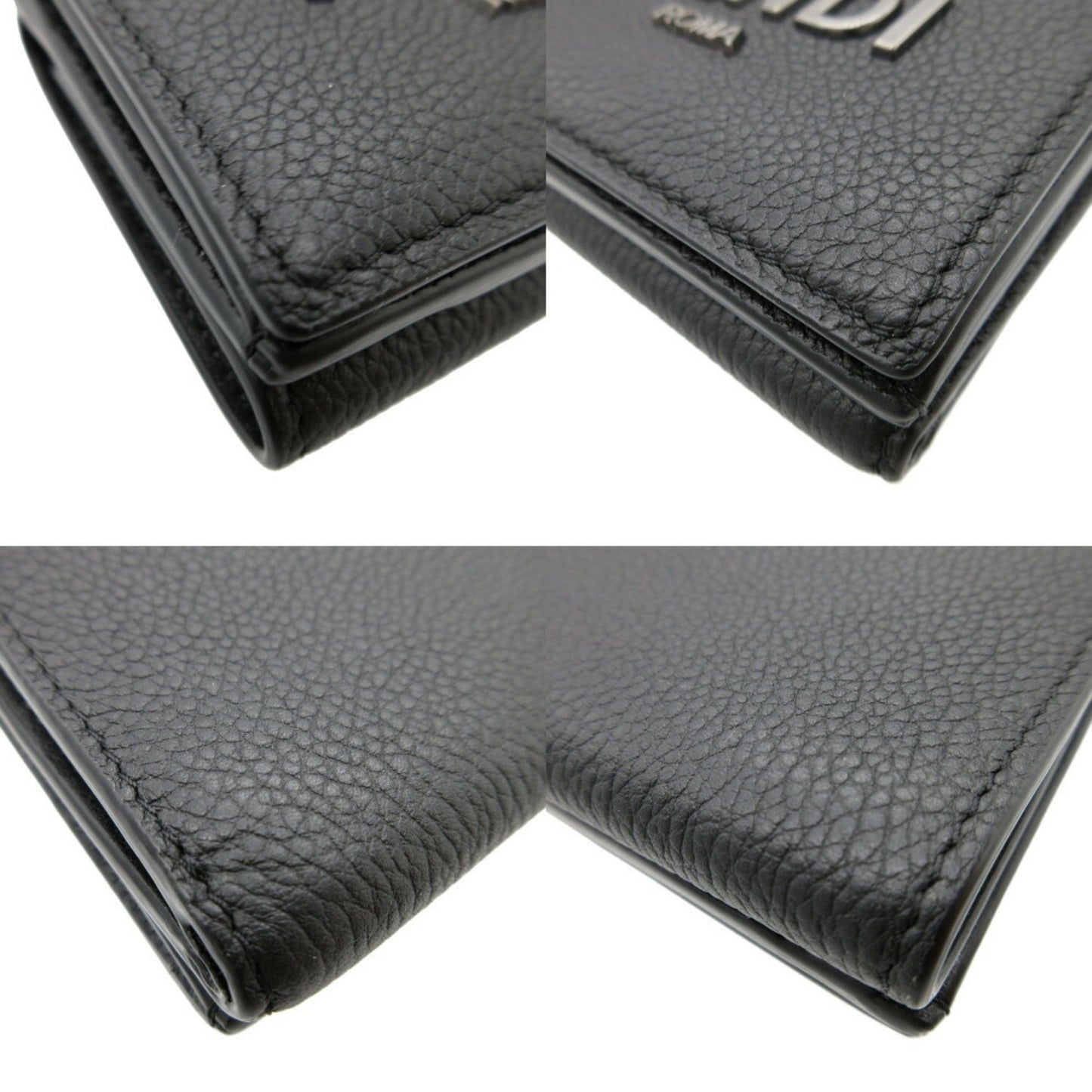 Fendi Black Leather Wallet Accessories