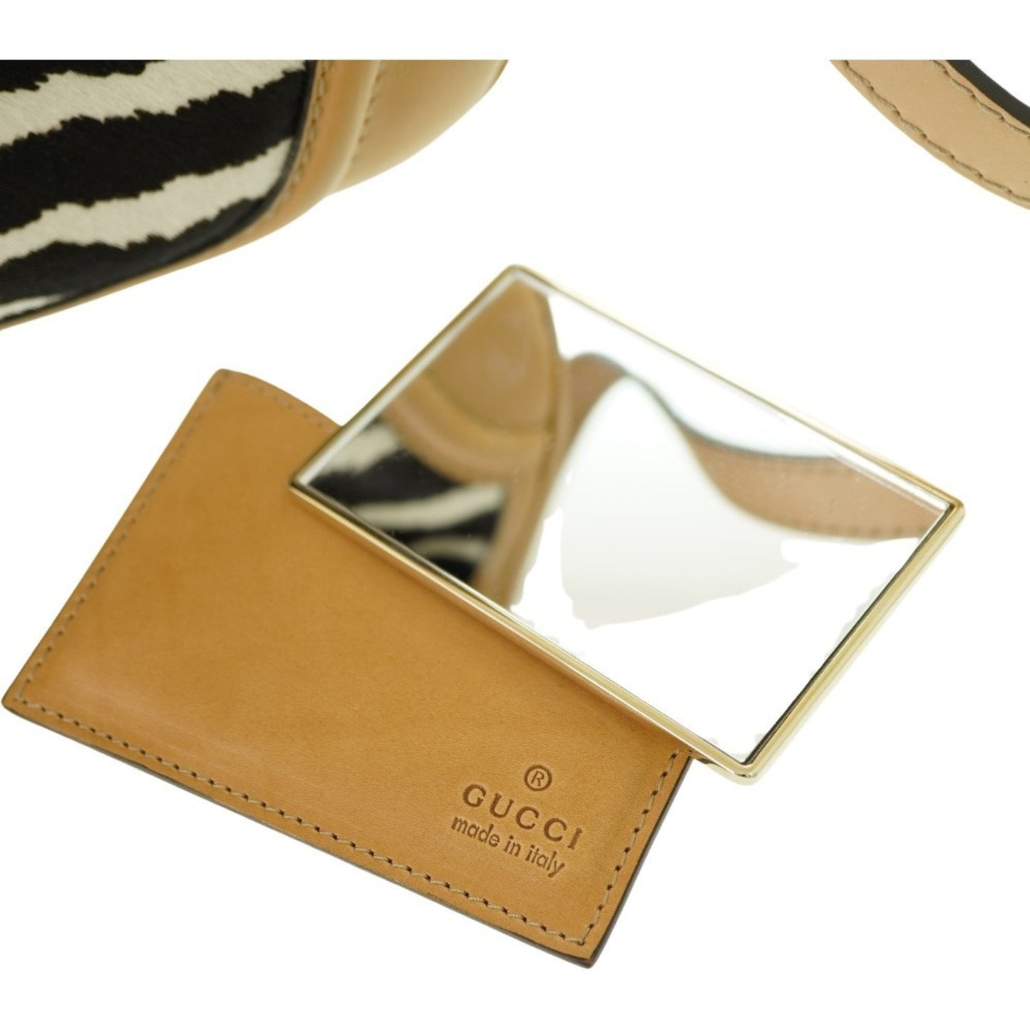 Gucci Bamboo Beige Leather Hand Bag