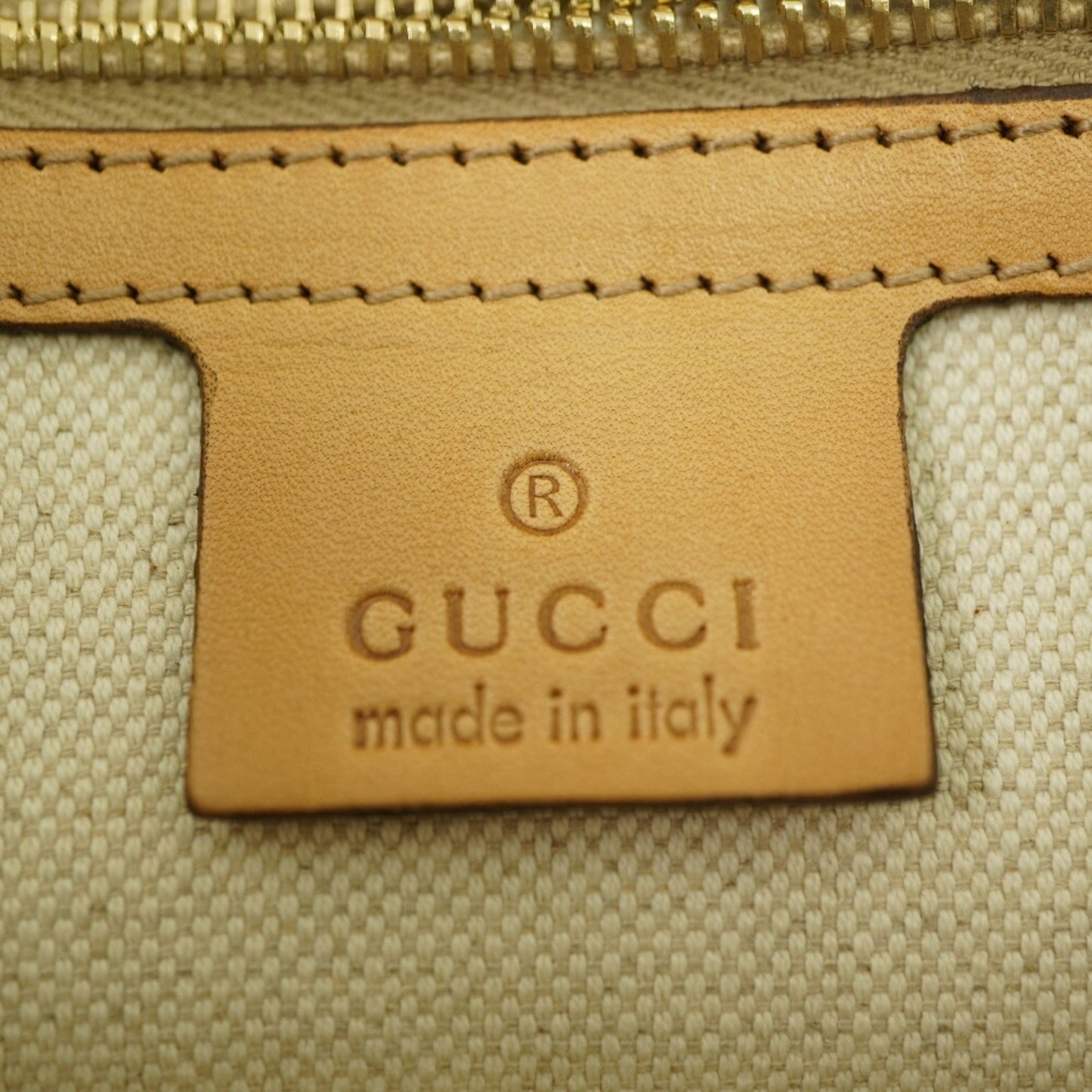 Gucci Bamboo Beige Leather Hand Bag