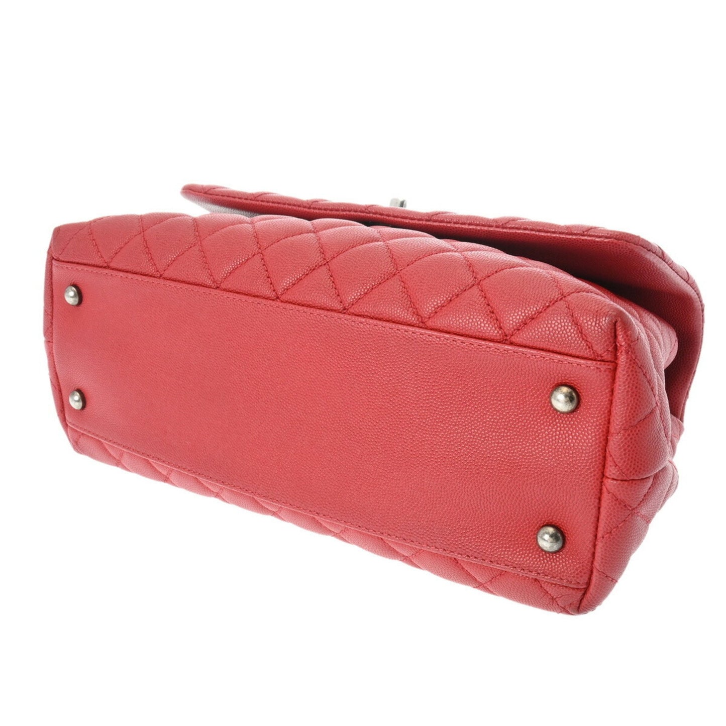 Chanel Coco Handle Red Leather Hand Bag