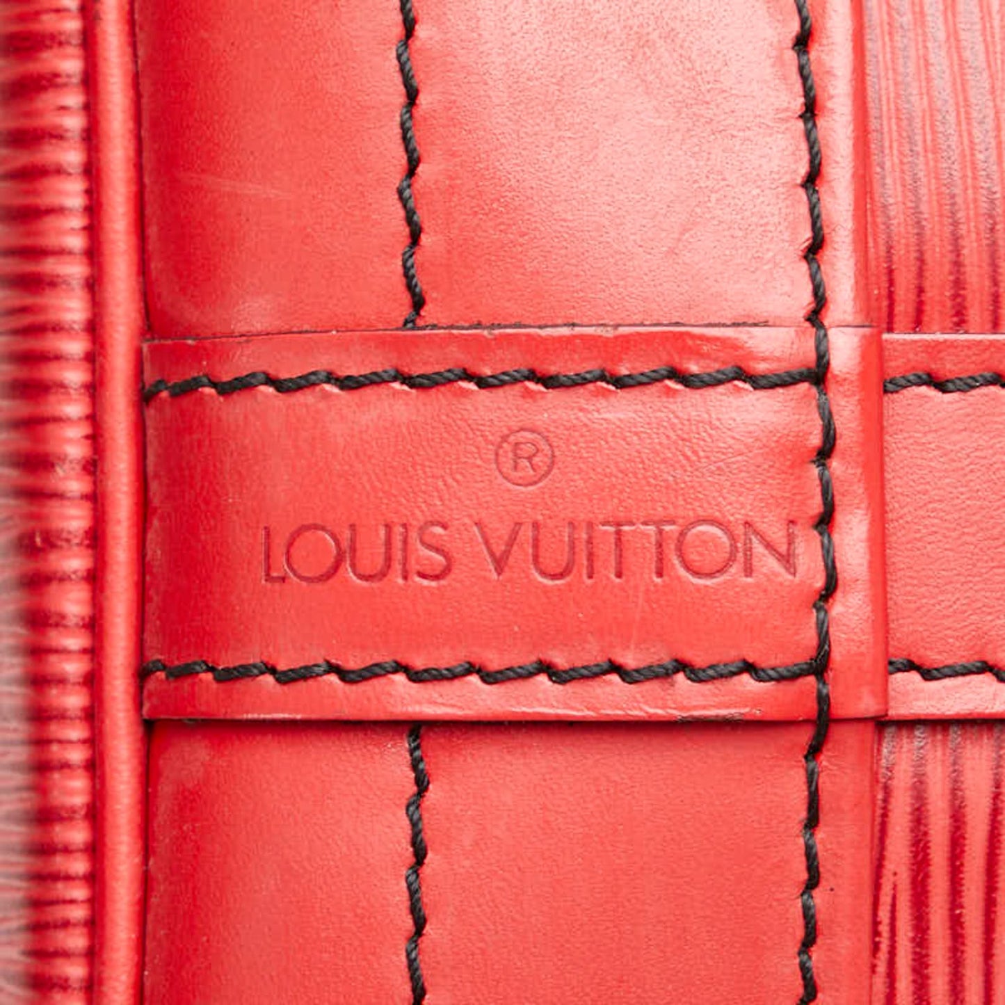 Louis Vuitton Noe Red Leather Shoulder Bag