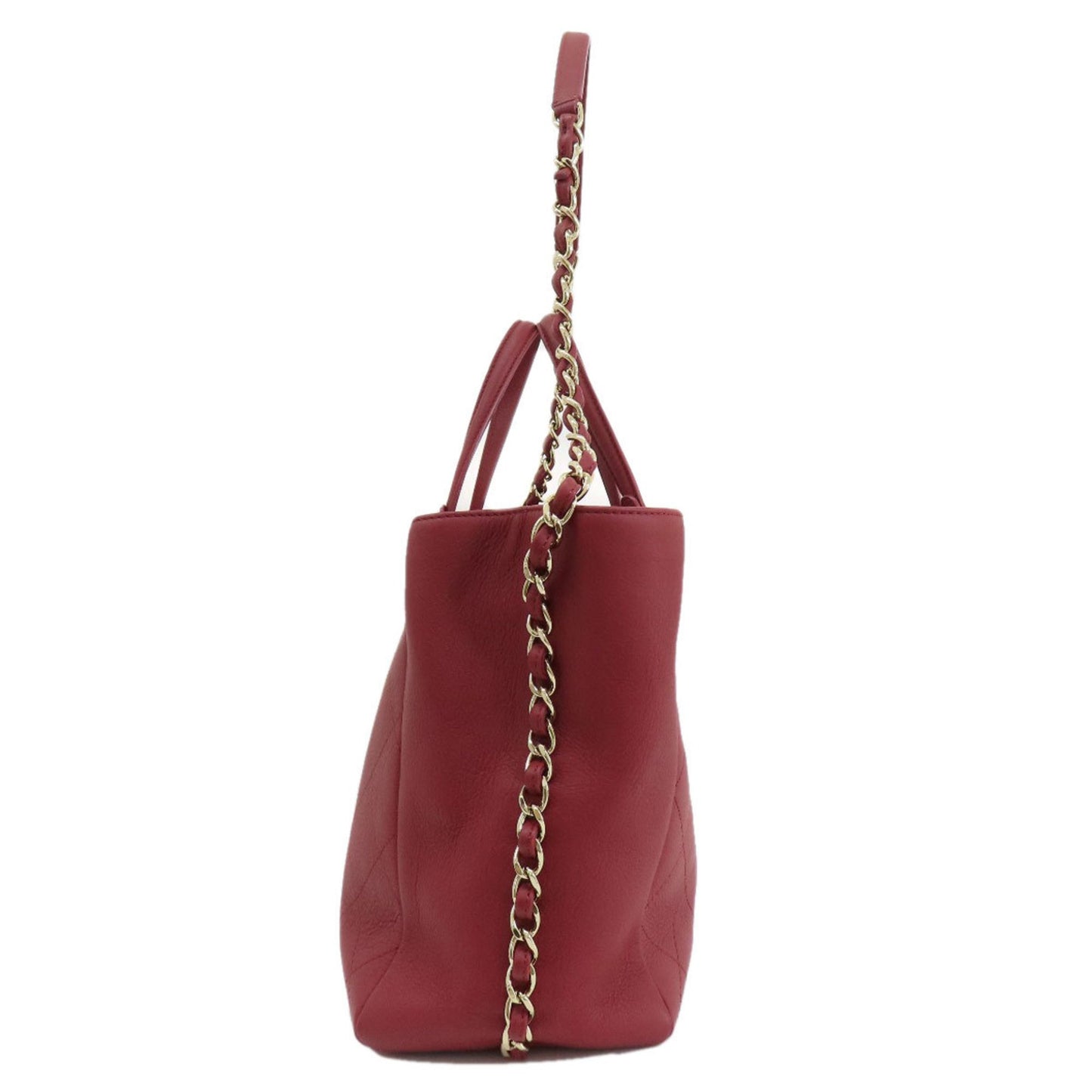 Chanel Matelassé Burgundy Leather Hand Bag